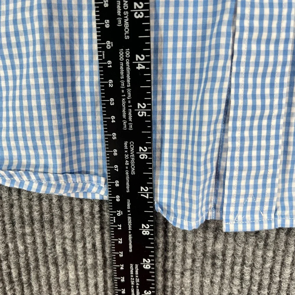 Vineyard Vines Shirt Youth‎ Boys Large Blue Check Long Sleeve Button Down
